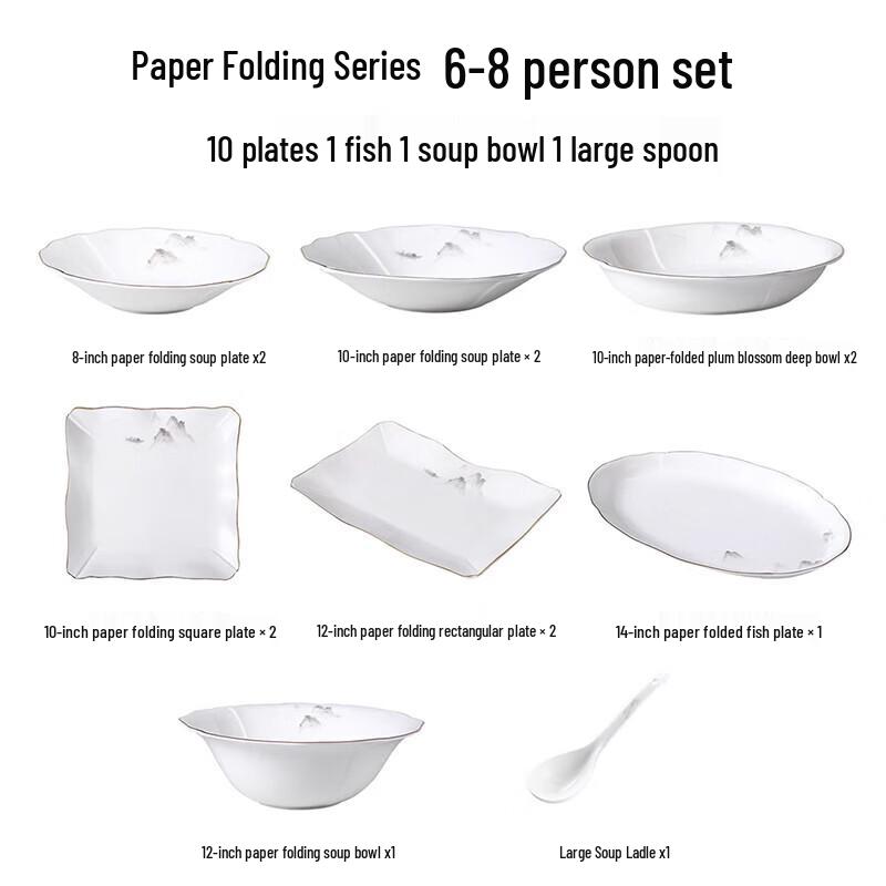 Luxury Bone China Tableware Dining Set