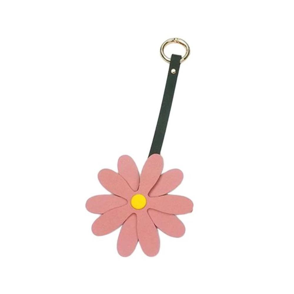 Fashion PU Leather Keyring Car Key Holder Daisy Bag Pendant Cute Bow Heart Keychain  Birthday Gift