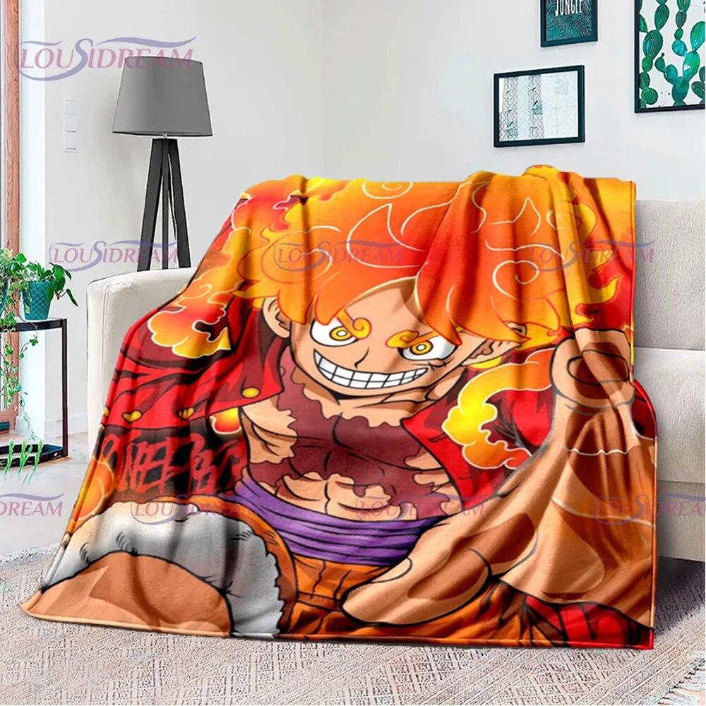 Одеяло с принтом японского поп-аниме, фланелевое постельное белье для дивана, офисное одеяло для пикника, домашний декор, подарок на день рождения
