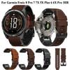22 26 мм Силиконовый кожаный ремешок для Garmin Enduro 3 2 Быстросъемный ремешок для часов для Fenix8 Pro 7X 6 5X Plus Tactix8 Спортивный браслет