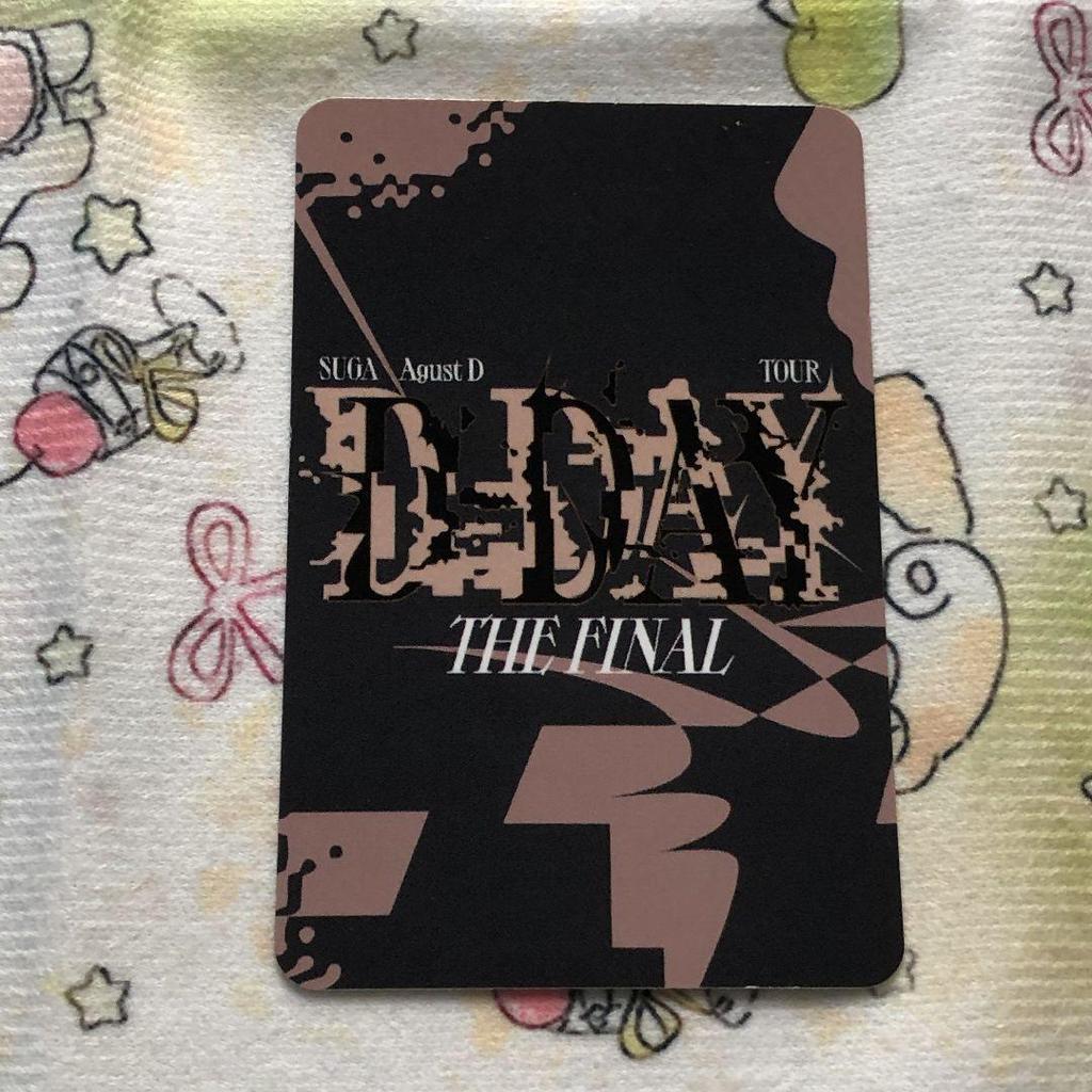 [Б/У] Концерт BTS в Сеуле SUGA ТУР D-DAY Юнги AgustD Торговая карточка