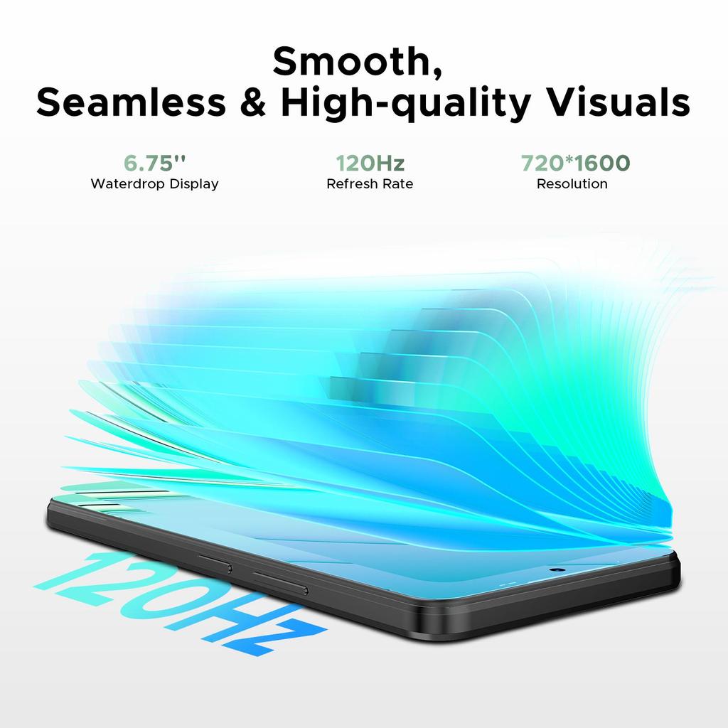 Doogee 5G Мобильные телефоны NOTE 59 PRO, Телефон на Android 16 с Gemini AI, Восьмиядерный 2,3 ГГц, 120 Гц 6,75" HD+, 6250 мАч, 32 ГБ+256 ГБ/2 ТБ