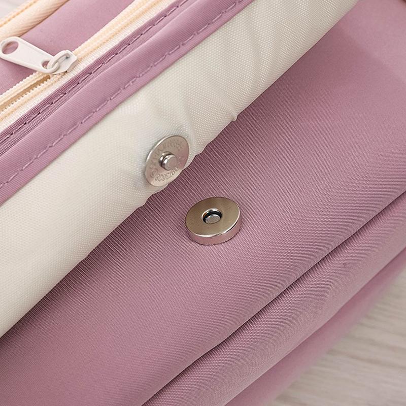 Kawaii Large-Capacity Pencil Bag Flip-Top Translucent Student Stationery Storage Bag Boys And Girls Simple Stationery Pen Box