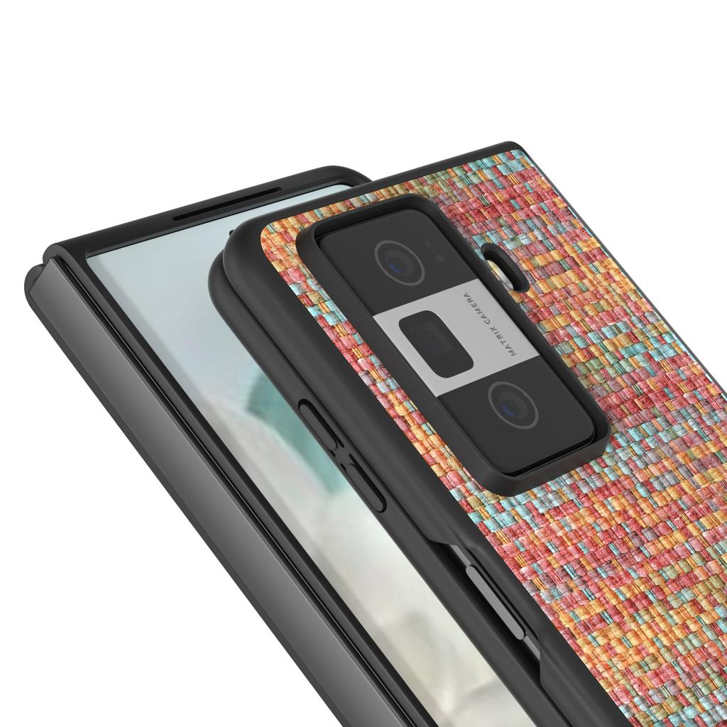 For Honor Magic Vs3 5G Case Leather+PC Phone Cover Plaid Texture