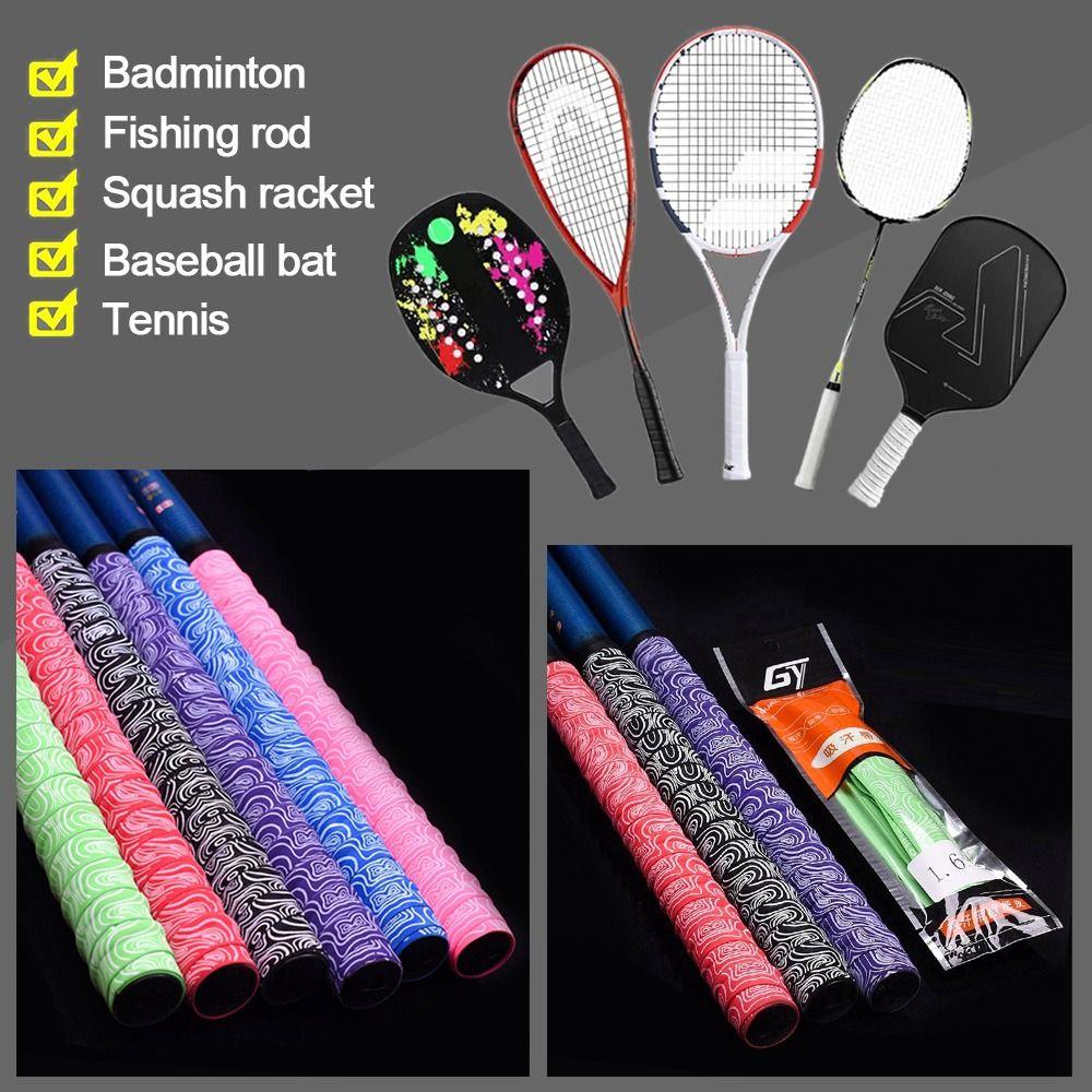 Gradient Colorful Racket Grip Tape Anti Slip Tennis Overgrip Fishing Rod Belt Fishing Rod