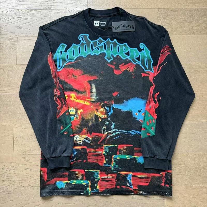 Unisex Oversized Streetwear Long Sleeve Tee Teens - Soft Cotton Crewneck Graphic T-Shirt Fall