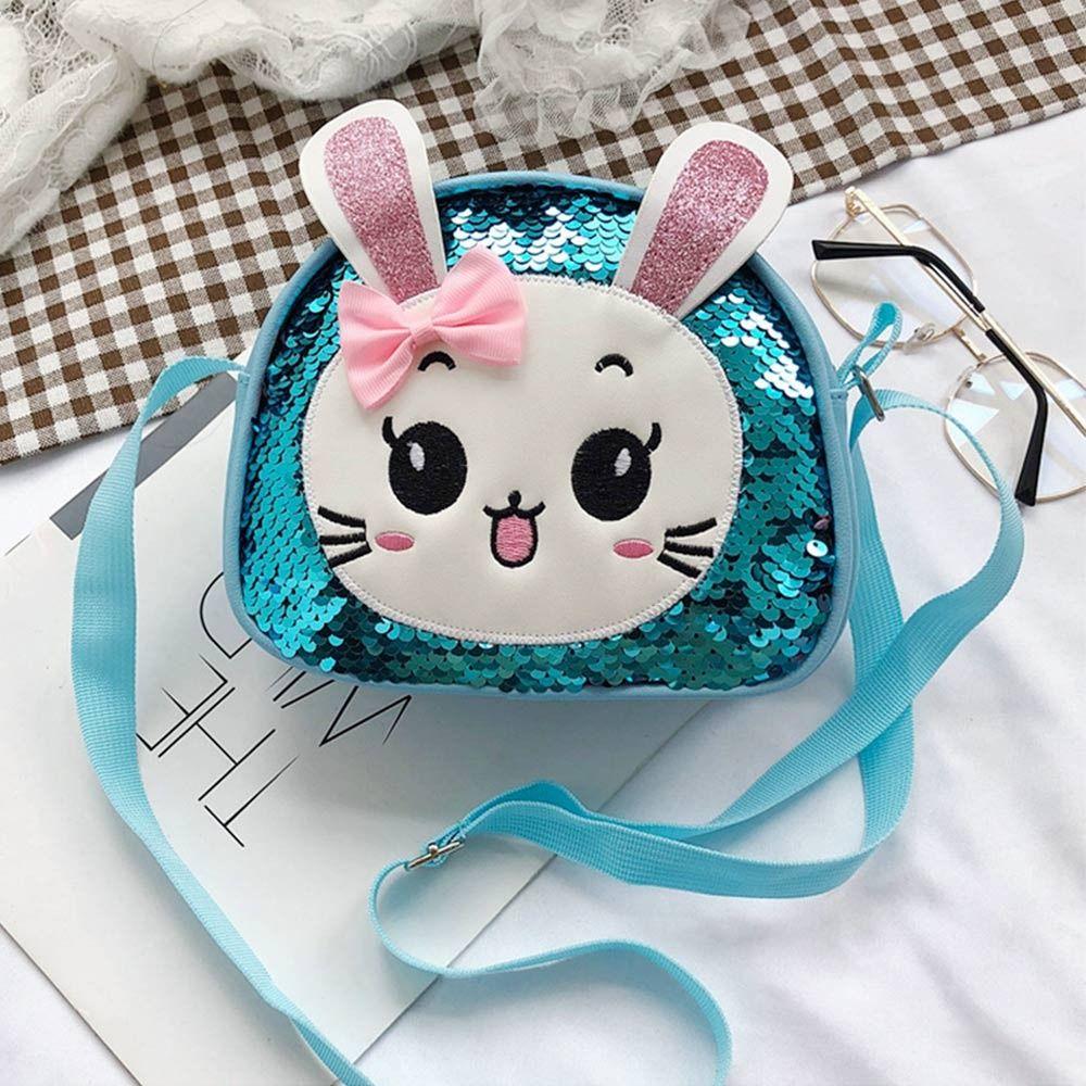 Милая искусственная кожа Маленькая принцесса с блестками Сумка для девочек Сумка через плечо Кошелек для монет