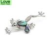 Alloy Natural Shell Frog Brooches Women Men Banquet Metal Animal Brooch Pins For Suits Dress Fashion Hat Scarf Pins Corsage