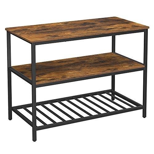 Bakery Shelf, Kitchen Island With Large Countertop, Stable Steel Construction, 120 X 60 X 90 Cm, Industrial Kitchen Shelf, Bathroom