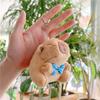 Capybara Plush Keychain Cute Bag Pendant Creative Fluffy Animals Keyring Kawaii Stuffed Doll Keychains Birthday Gift