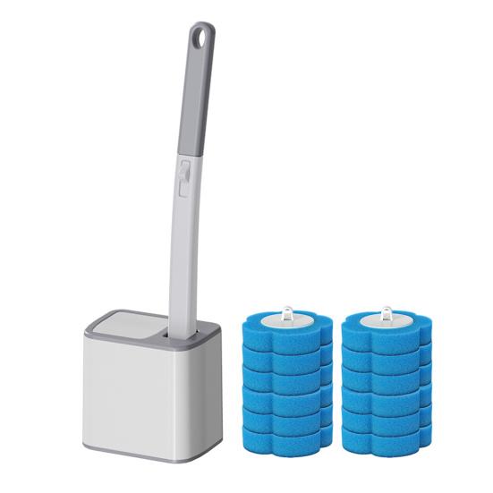 Одноразовая туалетная щетка с удлиненной ручкой, мощная чистящая палочка, трехслойная структура, очиститель для ванной комнаты, ванны, туалета