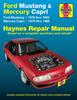 Книга Ford Mustang, Ghia & Cobra (1979-1993) & Mercury Capri, Ghia & RS (1979-1986) In-line 4 Cyl & 6 Cyl, V6 & V8 Haynes Repair Manual (USA)