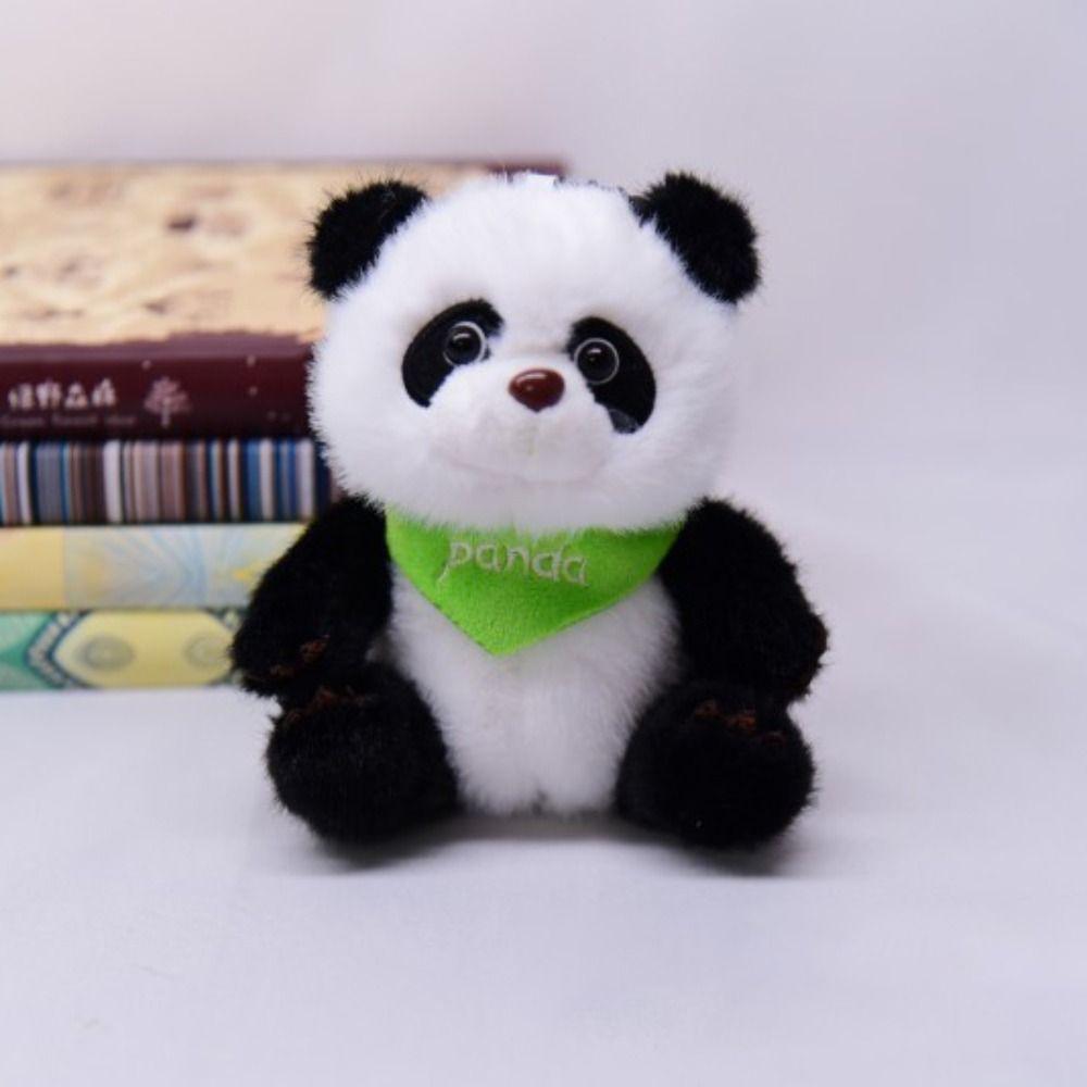 Soft Plush Doll Pendant Cartoon Car Key Ring Portable Panda Keychain  Girl