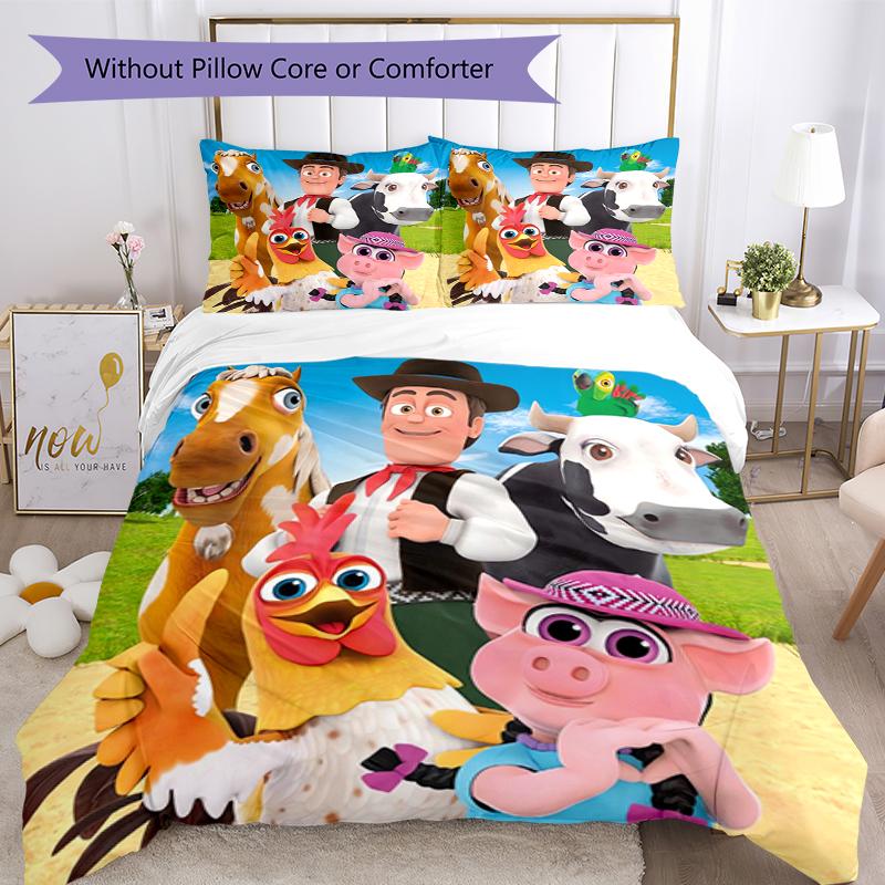 3pcs La Granja de Zenón Bedding Set Duvet Cover Closure Includes 1 Duvet Cover & 2 Pillowcases, Soft and Comfortable for All Seasons.