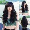 Women's 64cm Long Hair Long Curly Hair Full Head Set Rose Hair Net Natural and Realistic Simulation Hair Wig