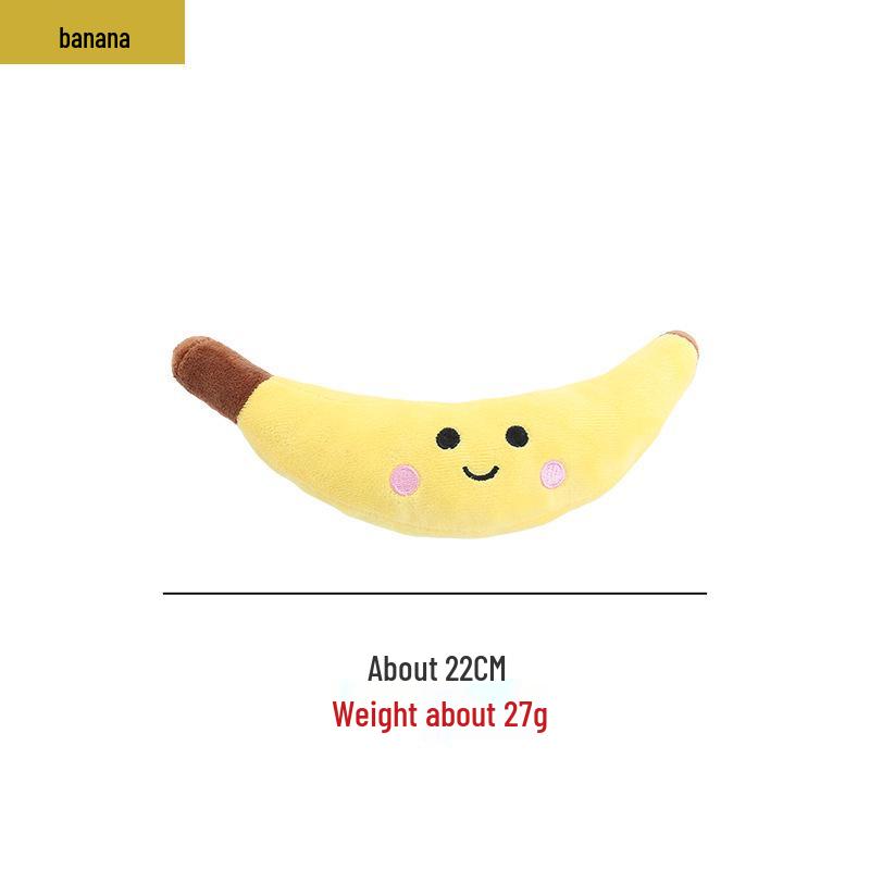 Плюшевые пищащие игрушки для собак в виде овощей и фруктов