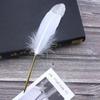 Wedding Decor Novelty Stationery Black Signature Feather Pen Ballpoint Pens Writing Tool