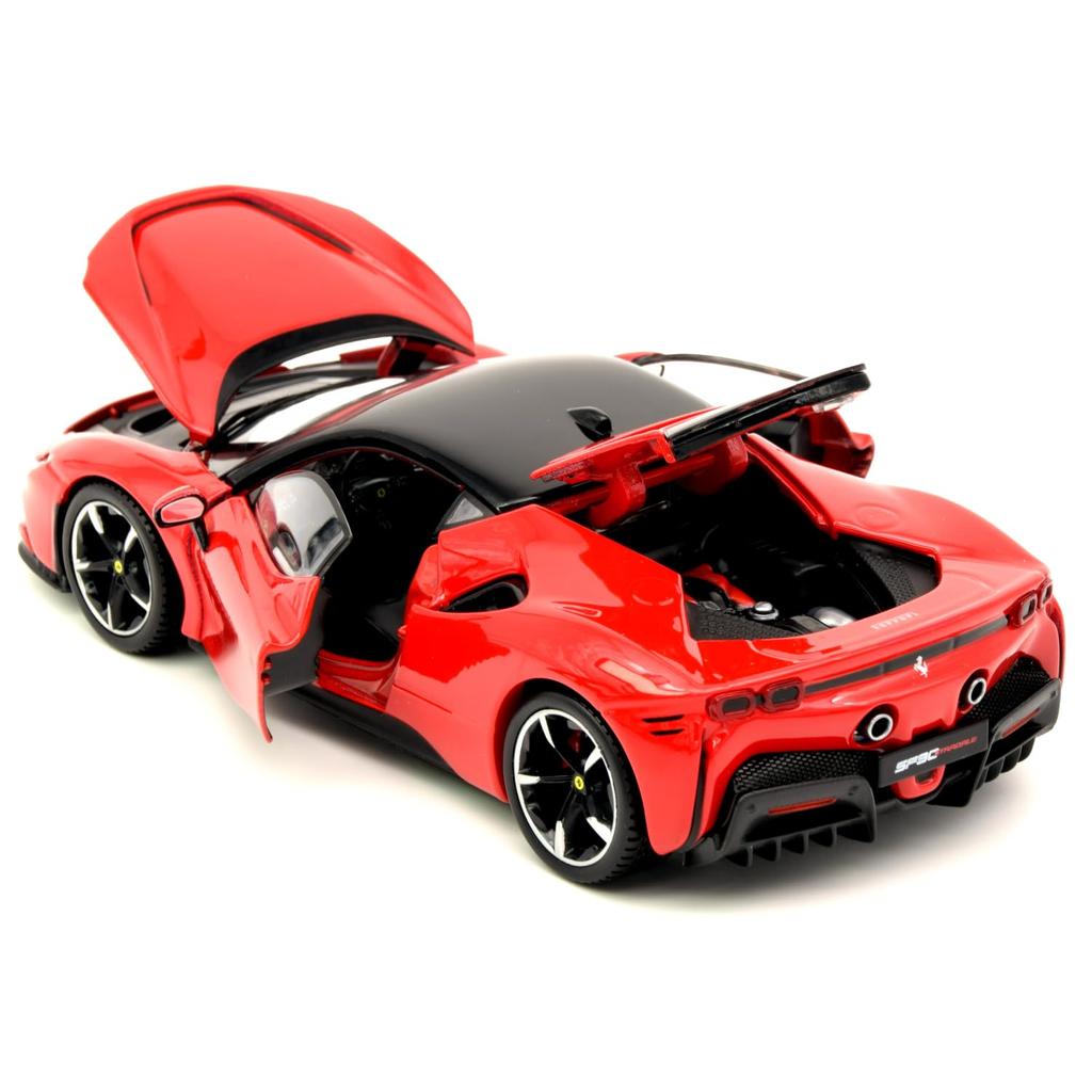 Bburago Ferrari SF90 Stradale Красная Комната Открывающаяся Литая Модель Готовый Продукт 1/24 [Версия с Двигателем] / Автомобиль, 18-26028(CN)