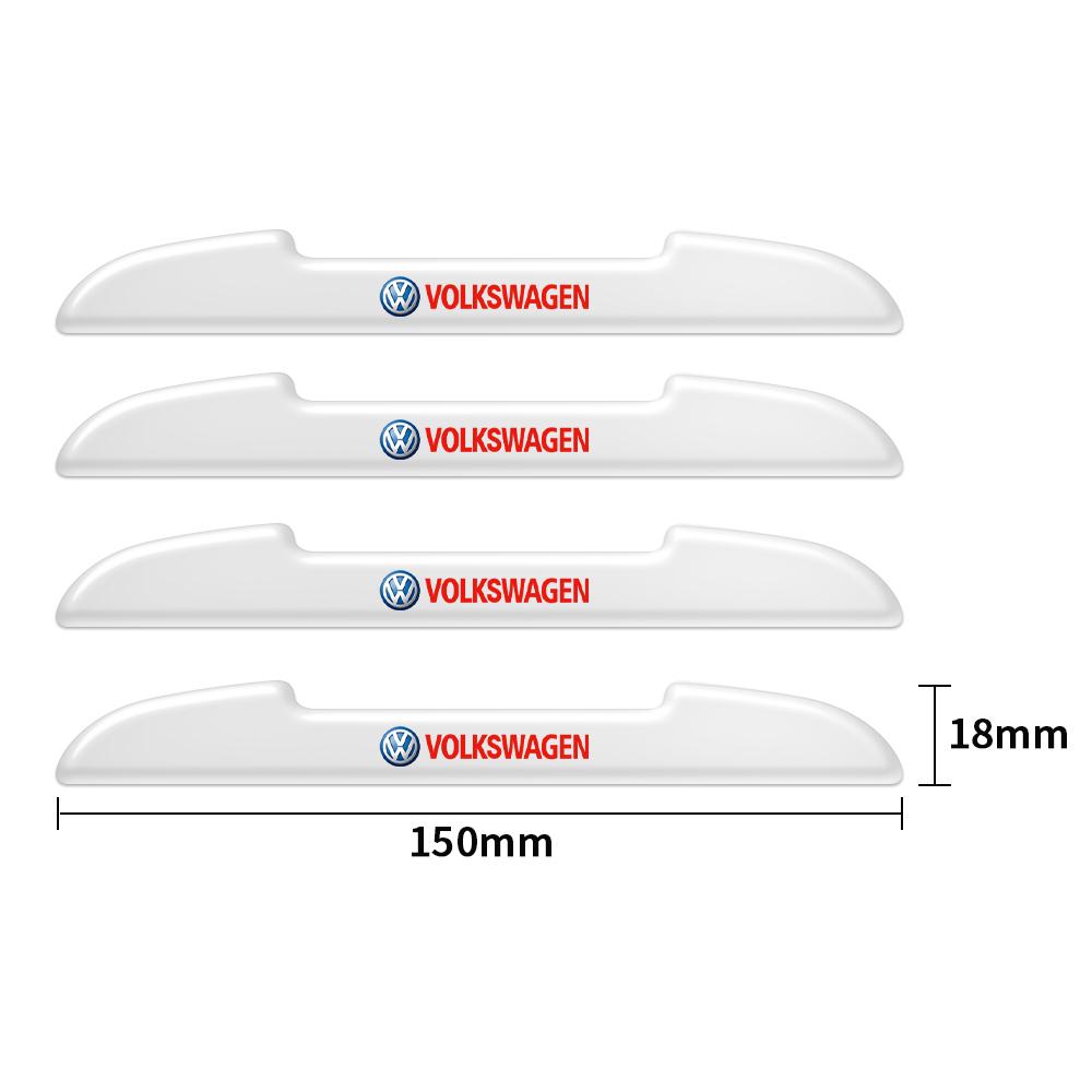 For VOLKSWAGEN VW 4Pcs Car Anti-Collision Bumper Strips Door Side Edge Protective Stickers For Volkswagen VW R Line Polo Jetta M
