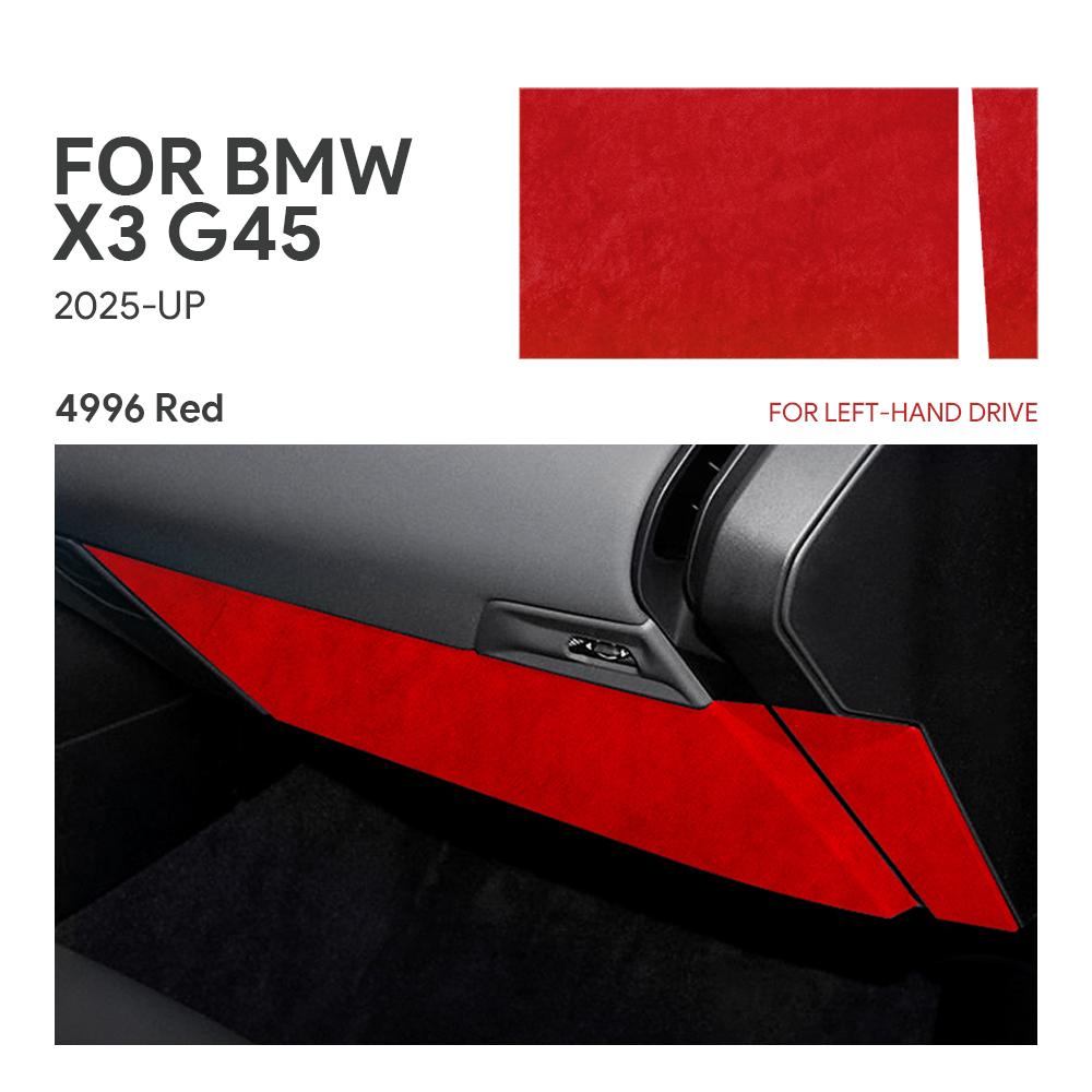 Interior Sticker for BMW X3 G48 G45 2025 2026 Italy Suede Anti-Dirty Glove Box Trim Cover