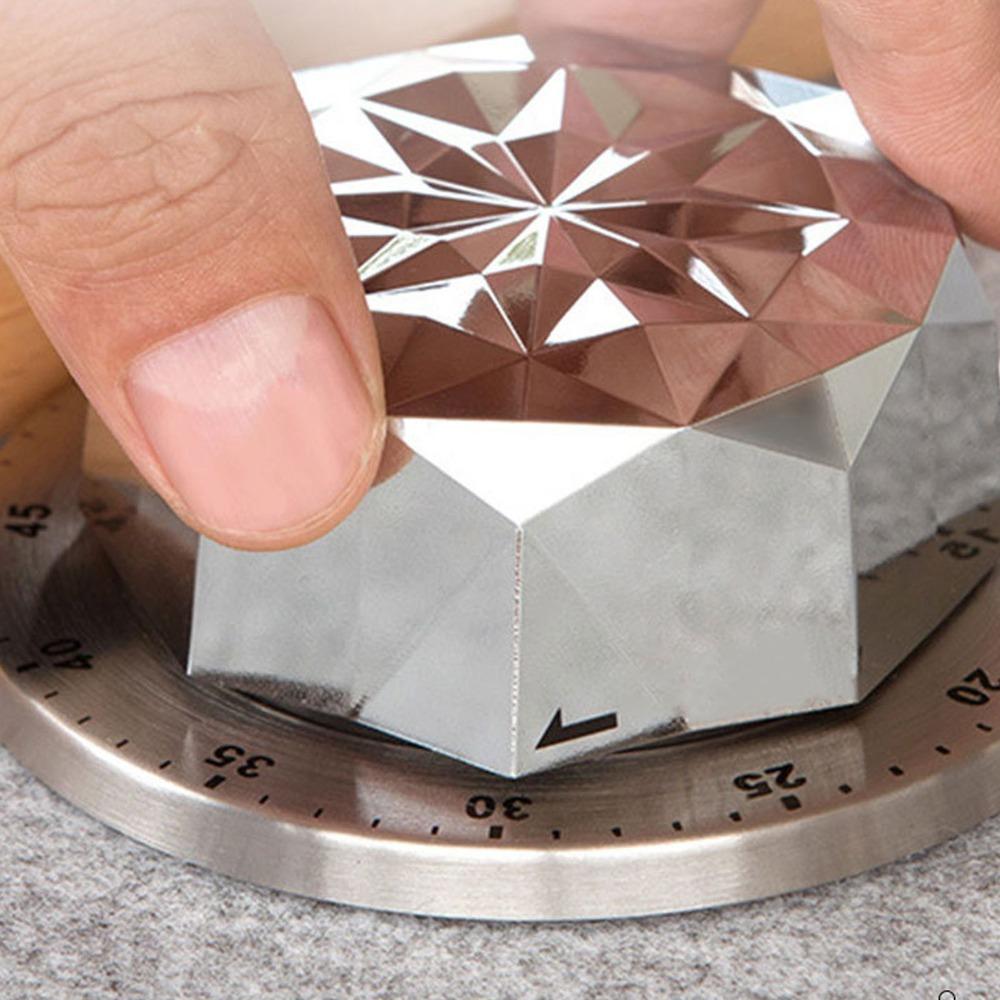 Stainless Steel ABS Kitchen Timer Silver Countdown Timer Durable Mechanical Timer  Kitchen Office