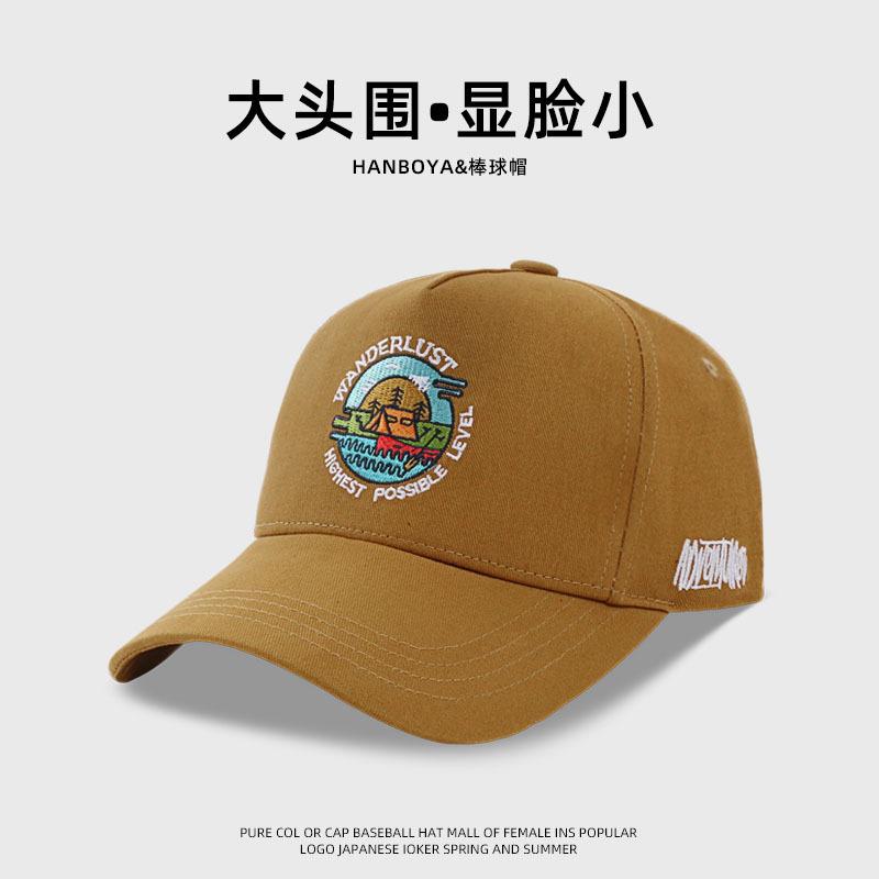 Large Size Baseball Hat Men's Outdoor Hard Top Sun Hat Show Small Face Big Head Circumference Baseball Cap Women's Summer Breathable Sun Hat