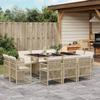 VidaXL Garden Dining Set and Cushions 11 Pcs Beige Poly Rattan, Outdoor Dining Set 3210850