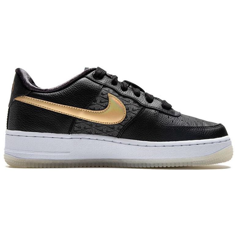 Nike Air Force 1 Low Premium GS Bronx Origins - 50th Anniversary Kids Sneakers Black Metallic-Gold White FN6977-010