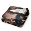 The Vampire Diaries Damon Salvatore TV Series Flannel Blankets  Warm Throw Blanket for Couch Bed Travel Bedspread Sofa Bed Cover