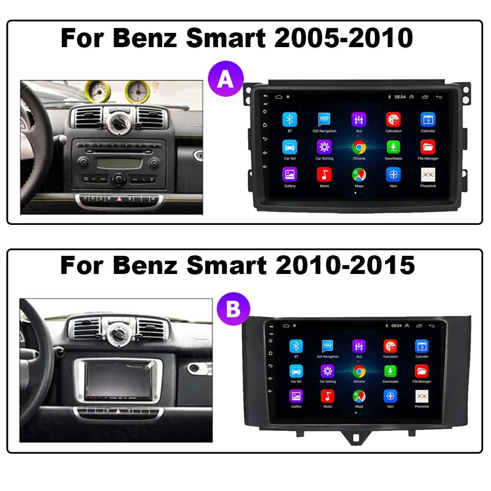 For Mercedes Benz Smart Fortwo 2006 2007 2008 2009 2011-2015 Car Radio Multimedia Player Android 2 Din Carplay Navigation GPS