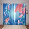 Chinese Gold Fish Blackout Window Curtains for Bedroom Living Room Bathroom Kicthen Door Hall Home Thick 2Pieces High Shading