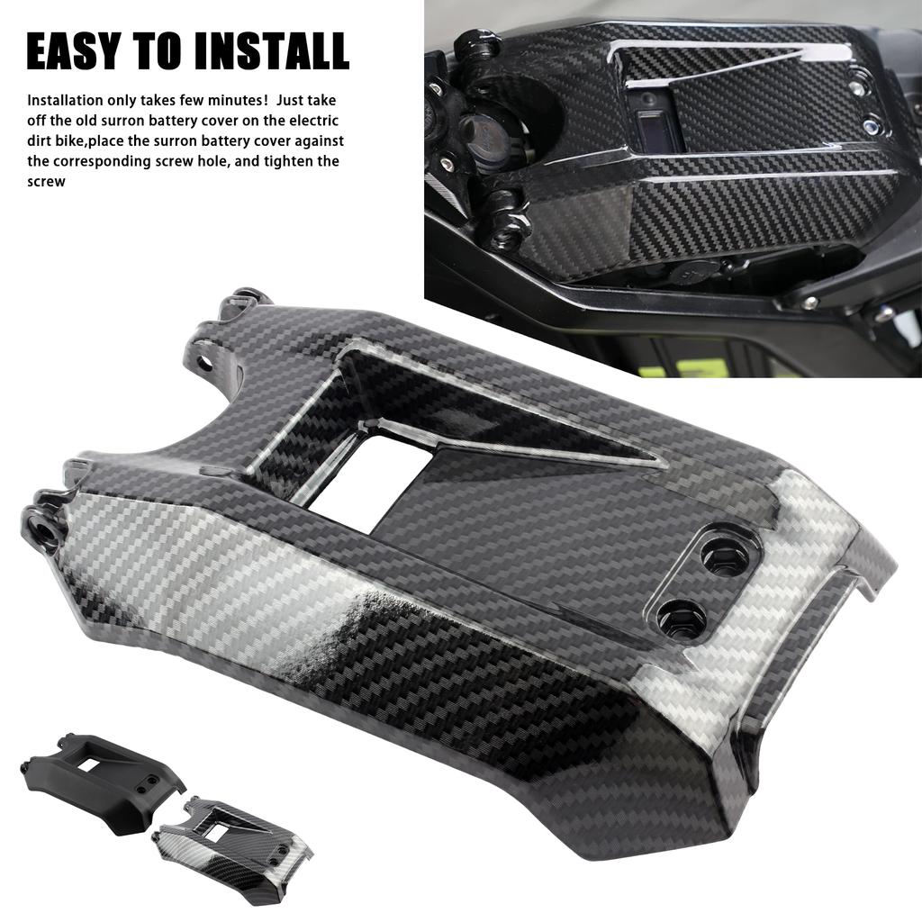 For Surron Light Bee X S Electric Bike Battery Cover Motorcycle Accessories Imitation Carbon Fiber Electric Bike Modified Parts