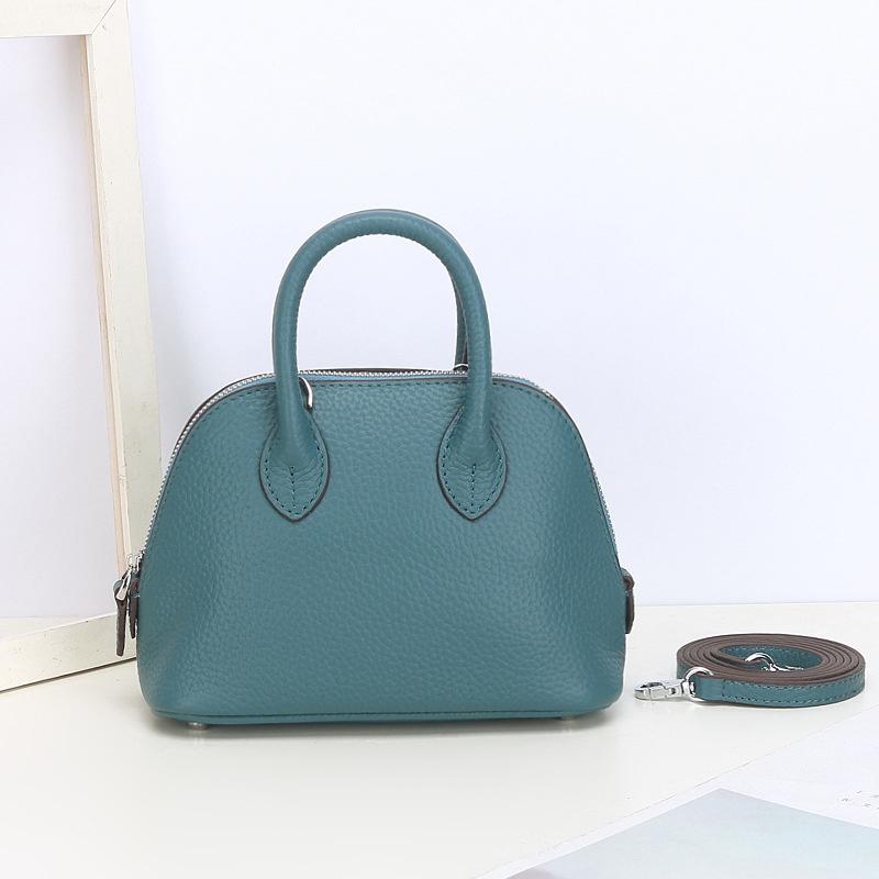 Shell Bag Women's Messenger Bag Cow Leather Simple Shoulder Bag Fashion Ladies Classic Handbag Small Mobile Phone Crossbody Bag