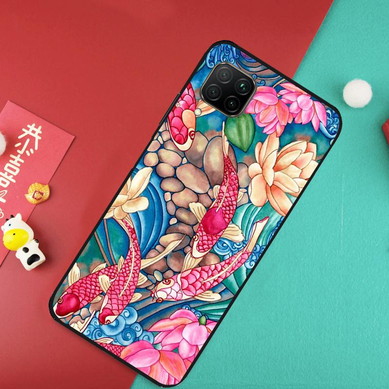 Чехол Ying Yang Koi Fish для Huawei Nova Y73 Y70 Y72 Y60 Y90 Y61 Y91 8i 7i 11i 12i 12s 9 10 SE P20 P30 P40 Lite