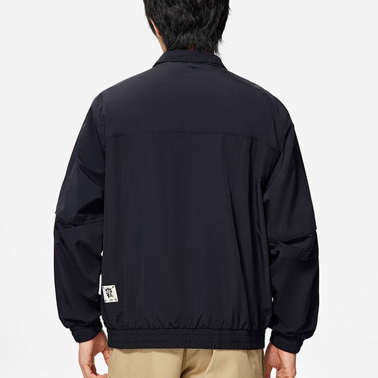 Li Ning China Culture Wonderful Series Sports Lifestyle водонепроницаемая свободная спортивная куртка мужская куртка черного цвета AJDS339-3