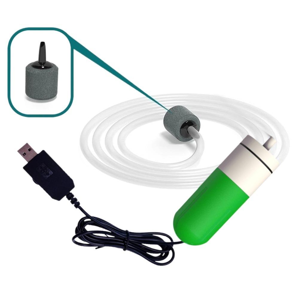 Adjustable Speed Aquarium Oxygen Air Pump USB Charging Ultra Quiet Aquatic Terrarium Filter Anti-slip Portable Mini Oxygen Pump