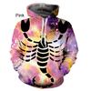 Fashion Men's and Women's Twelve Constellations Scorpio Hooded Sweater Personality Long-sleeved Sports Hoodies
