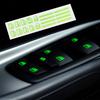 1/2 шт., автомобильный стайлинг, светящиеся наклейки на переключатель окна, ночная светящаяся кнопка, автонаклейки, универсальные, зеленые, оранжевые, синие