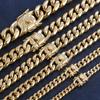 Gold Chain Thick Path Chain Necklace 20cm-65cm Men Women Necklace 8/10/12/14/16mm