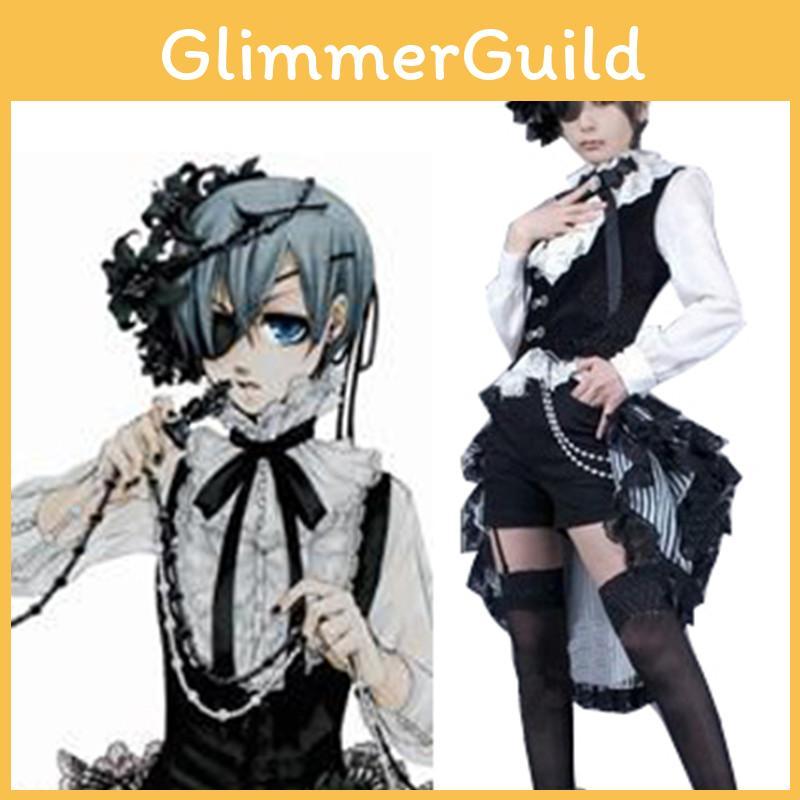 Изысканный костюм для косплея Сиэля Фантомхайва из «Темного дворецкого» с идеальными швами