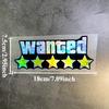 1 шт. WANTED Светоотражающие мотоциклетные наклейки Водонепроницаемые для шлема скутера Коробка DIY Окна автомобиля Бампер Багажник Прочные виниловые наклейки