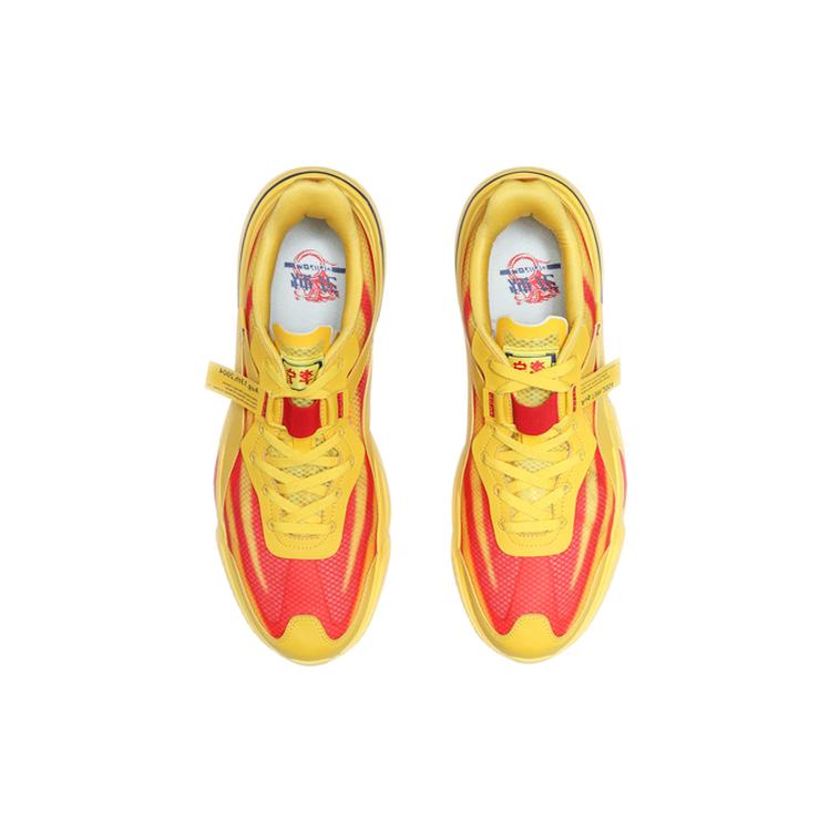 Li Ning Candle Dragon 1.5 Нескользящие Низкие Модные Повседневные Кроссовки Мужские Лимонные AGLP107-2