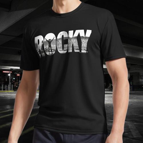Rocky logo fill Active T-Shirt Logo T-Shirt Funny Size American Unisex T- Shirt