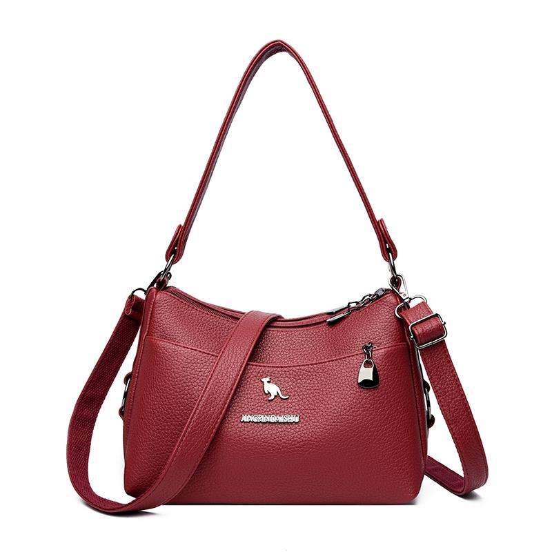 Женская сумка через плечо из ПУ большой вместимости