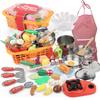 42PCS Cookware Pretend Play Toys Set Children Kitchen Toys Simulation Food Kitchen Utensils Toys Gift Mainan Budak Perempuan Lelaki