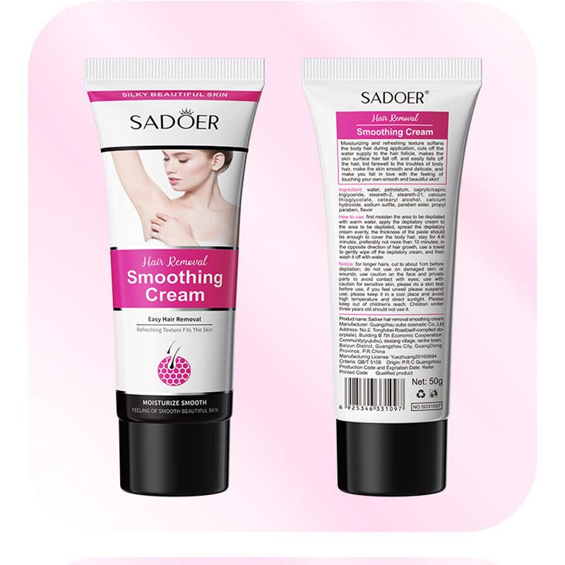 Попрощайтесь с нежелательными волосами с помощью нашего безопасного и нежного крема для депиляции.