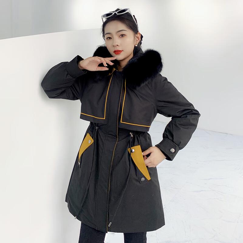 Kaiser Женская зимняя парка с воротником из лисьего меха и подкладкой из кроличьего меха