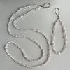 Phone Charm Glass Beaded Mobile Phone Chain Phone Lanyard Phone Wrist Strap Anti-Lost Lanyard