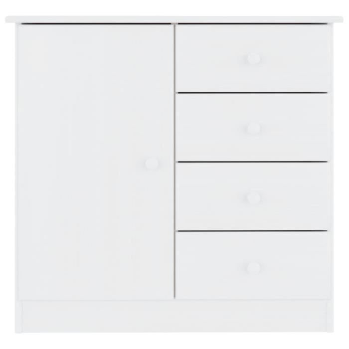 VidaXL Buffet ALTA blanc 77x35x73 cm bois massif de pin 353944