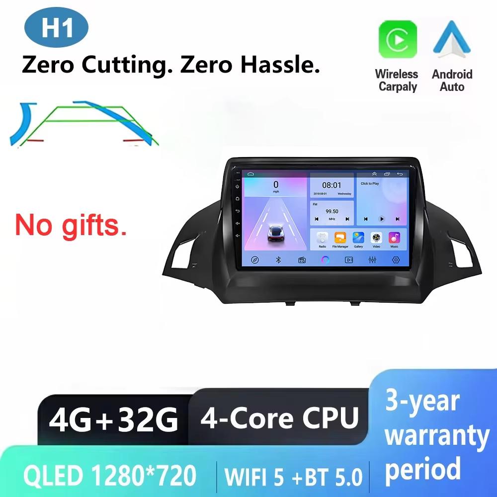 Android 16 For Ford C-MAX Kuga 2 Escape 3 2012-2019 Auto Car Radio Wireless Carplay GPS Navigation Screen Stereo Video tools BT